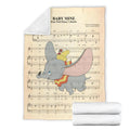 Song Lyric Flying Dumbo Fleece Blanket For Bedding Decor 4 - PerfectIvy