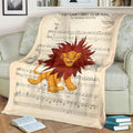 Song Lyrics Simba Lion King Fleece Blanket For Bedding Decor 2 - PerfectIvy