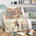 Song Theme Sheet Up Movies Fleece Blanket For Bedding Decor 3 - PerfectIvy