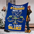 St. Louis Blues Baby Yoda Fleece Blanket The Force Strong 6 - PerfectIvy