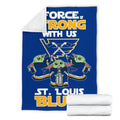 St. Louis Blues Baby Yoda Fleece Blanket The Force Strong 7 - PerfectIvy
