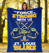 St. Louis Blues Baby Yoda Fleece Blanket The Force Strong 1 - PerfectIvy