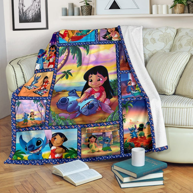 Stitch And Lilo Best Friends Fleece Blanket Gift For Fan 1 - PerfectIvy