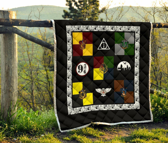 Symbols Harry Potter Quilt Blanket Bedding Decor Idea 6 - PerfectIvy