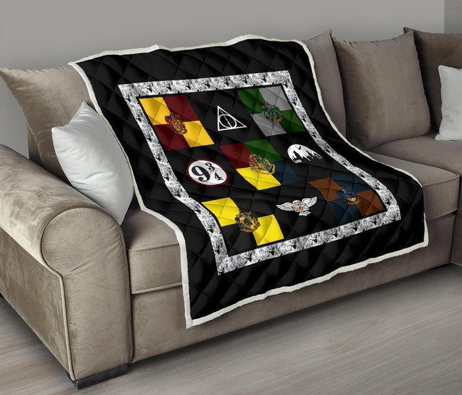 Symbols Harry Potter Quilt Blanket Bedding Decor Idea 8 - PerfectIvy