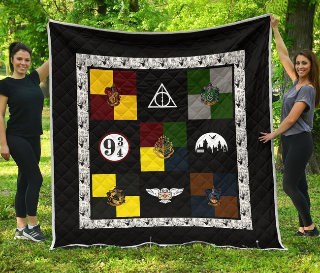 Symbols Harry Potter Quilt Blanket Bedding Decor Idea 1 - PerfectIvy