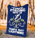 Tampa Bay Lightning Baby Yoda Fleece Blanket The Force Strong 5 - PerfectIvy