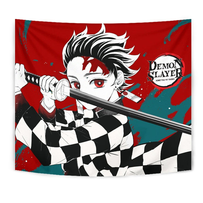 Tanjiro Tapestry Kimetsu No Yaiba Demon Slayer Anime Fan 1 - PerfectIvy