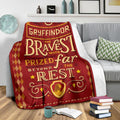 The Bravest Gryffindor Fleece Blanket For Harry Potter Bedding Decor 3 - PerfectIvy