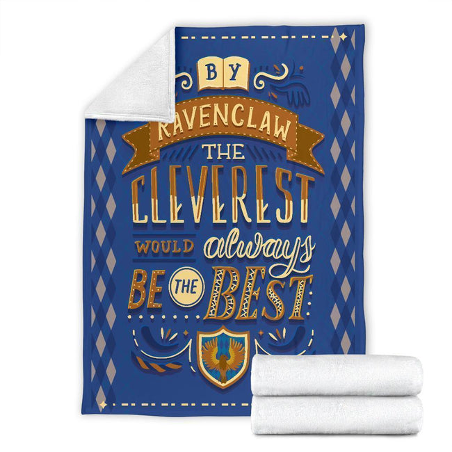 The Cleverest Ravenclaw Fleece Blanket Harry Potter Bedding Decor 4 - PerfectIvy