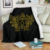 The Eagle and Trifoce Symbol Fleece Blanket Legend Of Zelda 1 - PerfectIvy