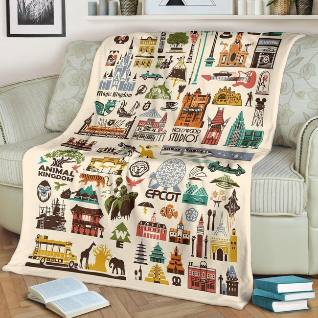 The Four Parks Icons Fleece Blanket Bedding Decor Idea 3 - PerfectIvy