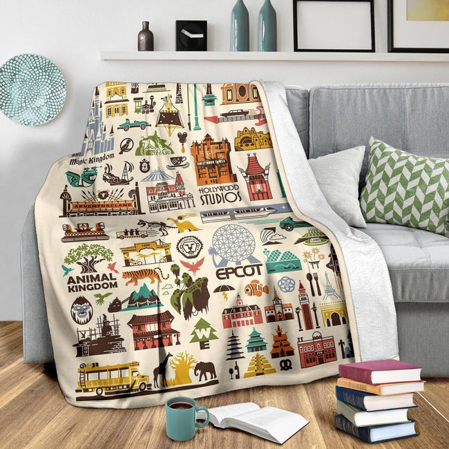 The Four Parks Icons Fleece Blanket Bedding Decor Idea 4 - PerfectIvy
