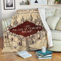 The Marauder's Map Fleece Blanket For Harry Potter Fan Gift Idea 2 - PerfectIvy