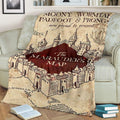 The Marauder's Map Fleece Blanket For Harry Potter Fan Gift Idea 1 - PerfectIvy