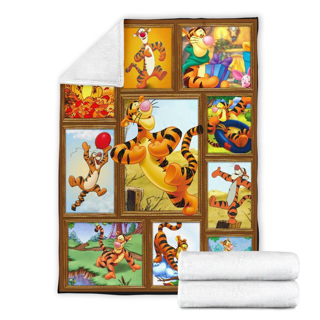 Tigger Fleece Blanket For Winnie The Pooh Friends Fan Gift 7 - PerfectIvy