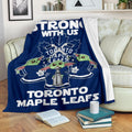 Toronto Maple Leafs Baby Yoda Fleece Blanket The Force Strong 2 - PerfectIvy