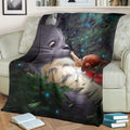 Totoro Fleece Blanket Anime Bedding Decor Gift Idea 2 - PerfectIvy