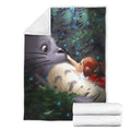Totoro Fleece Blanket Anime Bedding Decor Gift Idea 4 - PerfectIvy