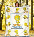 Tweety Fleece Blanket Looney Tunes Cartoon Fan Gift 1 - PerfectIvy