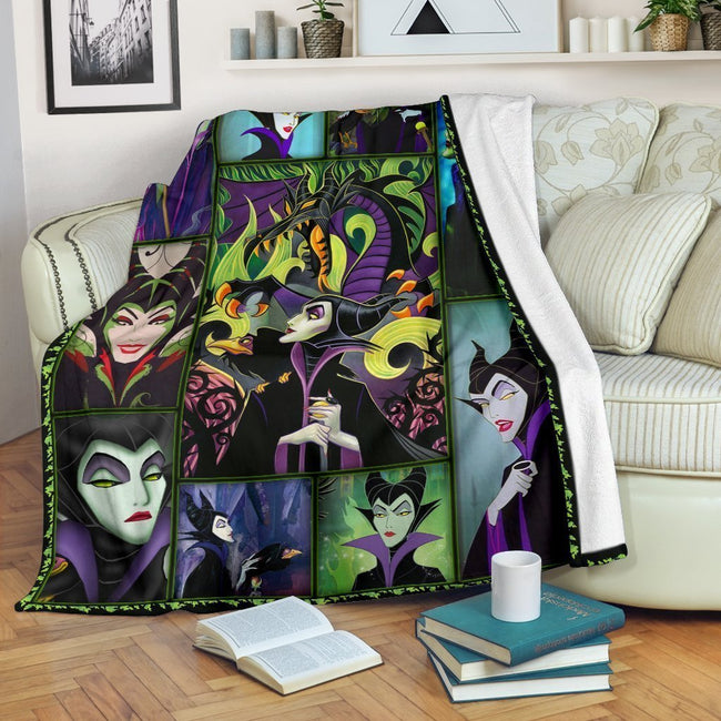 Villain Maleficent Fleece Blanket Plush Bedding Decor Idea 1 - PerfectIvy