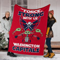 Washington Capitals Baby Yoda Fleece Blanket The Force Strong 6 - PerfectIvy