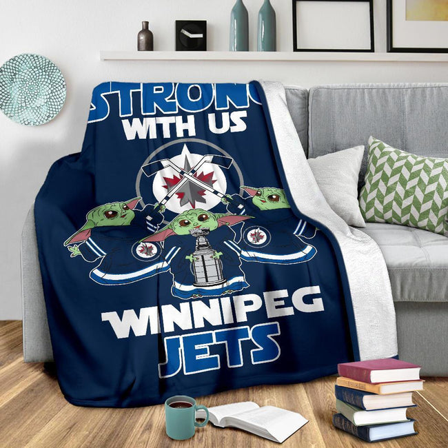 Winnipeg Jets Baby Yoda Fleece Blanket The Force Is Strong 4 - PerfectIvy