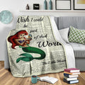 Wish I Could Be Part Of That World Ariel Fleece Blanket 3 - PerfectIvy