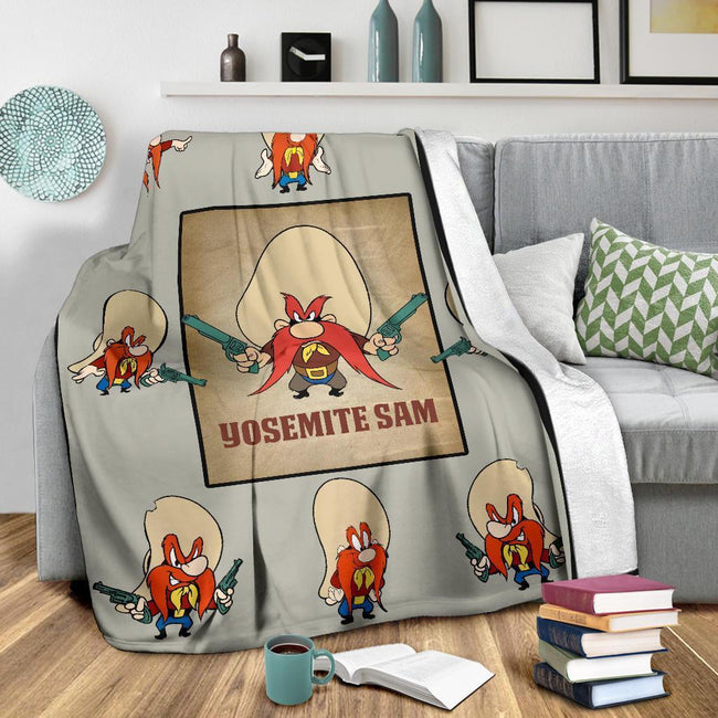 Yosemite Sam Fleece Blanket Funny Cartoon Cowboy 4 - PerfectIvy